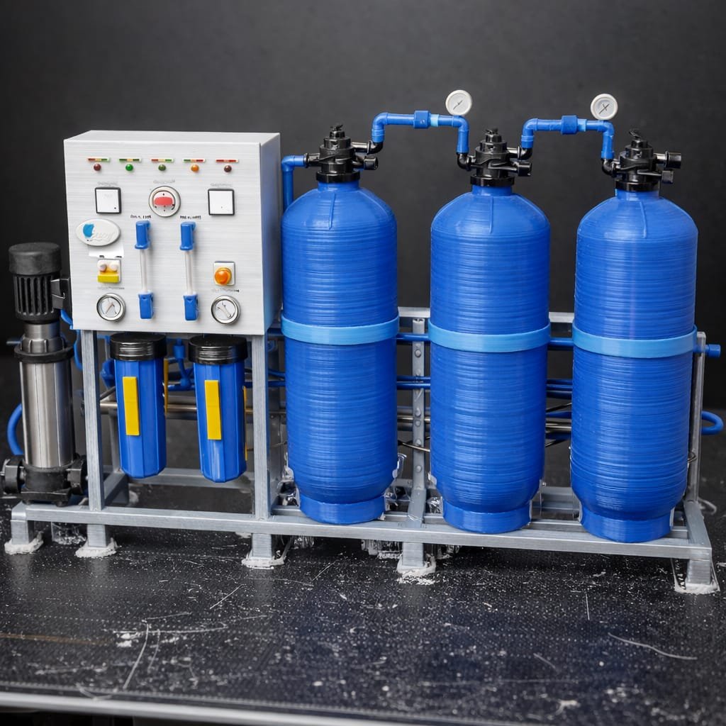 Miniature RO water treatment plant model