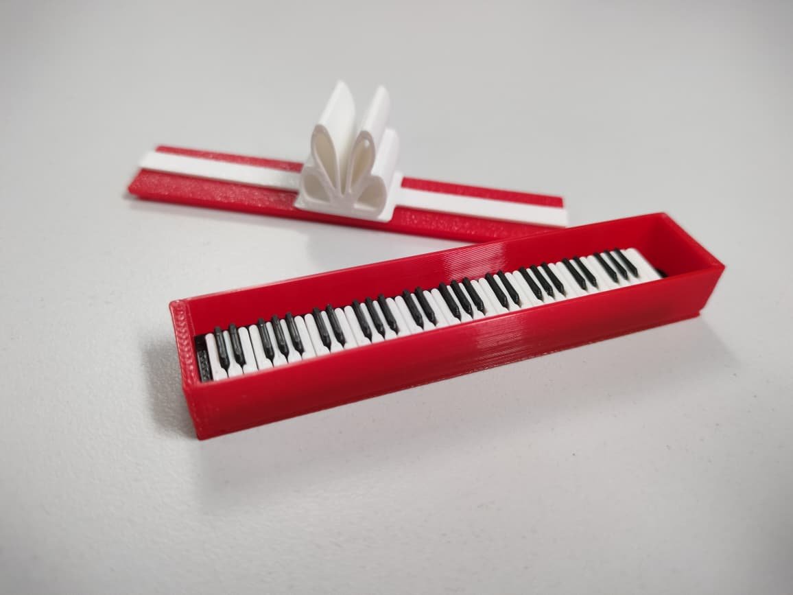 Miniature piano keepsake box