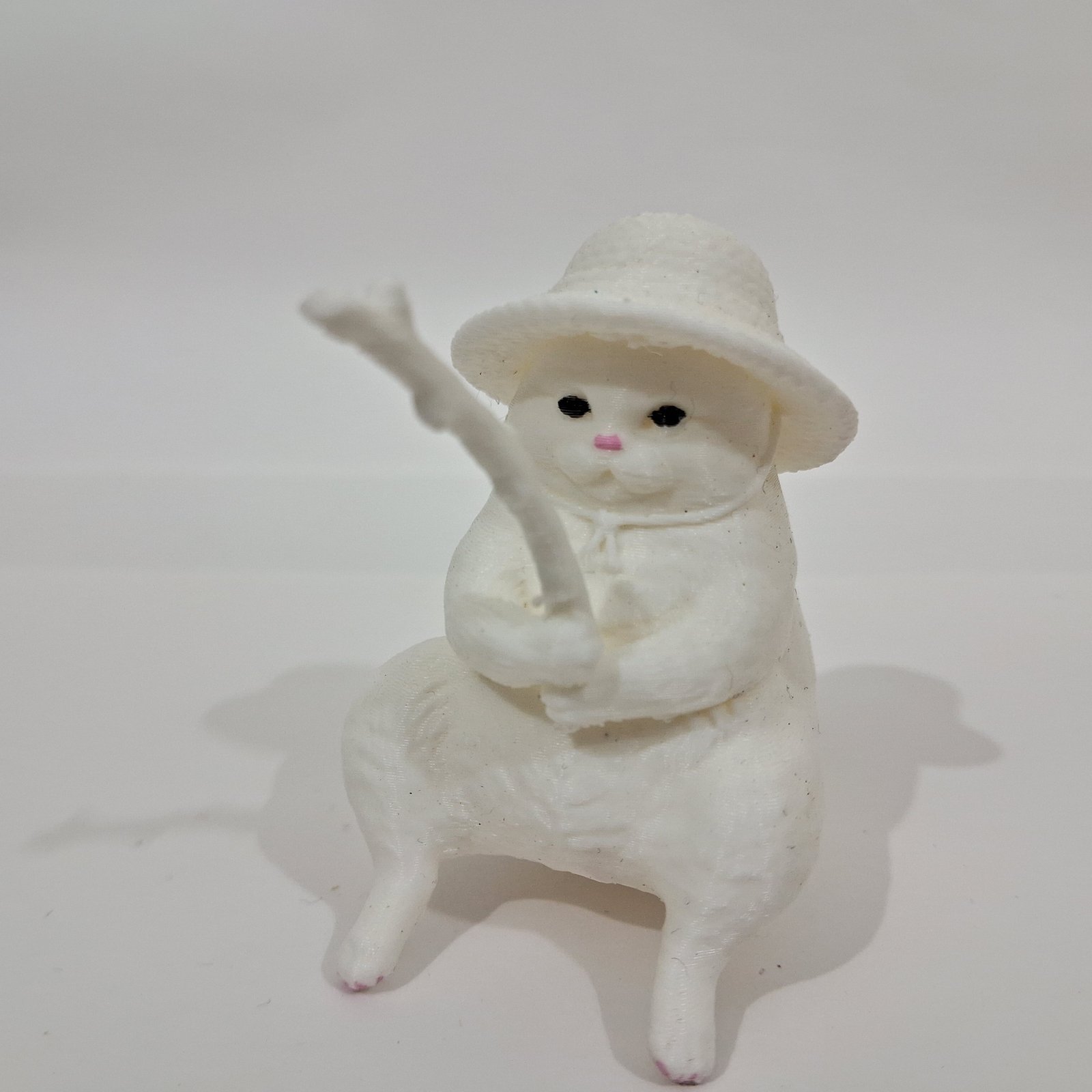 Traveler Cat with Llama Statue